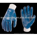Blauer Nitril-beschichteter Jersey gefüttert vollbeschichteter Handschuh
